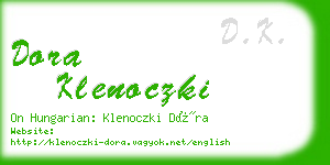 dora klenoczki business card